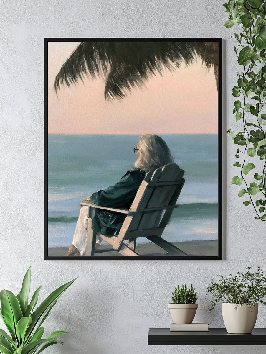 Seaside Reflection Fine-Art Print. — room view 4