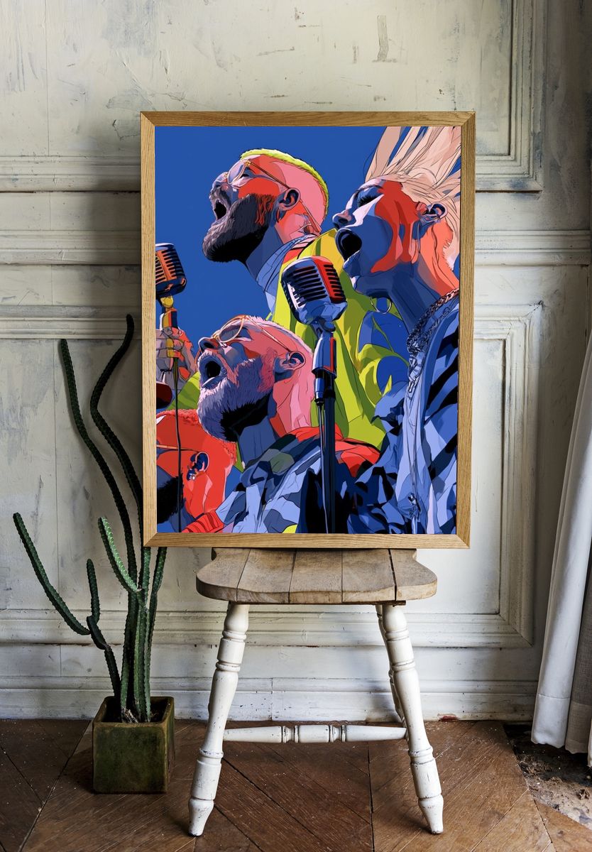 Singing Voices Pop-Art Poster. — room view 1