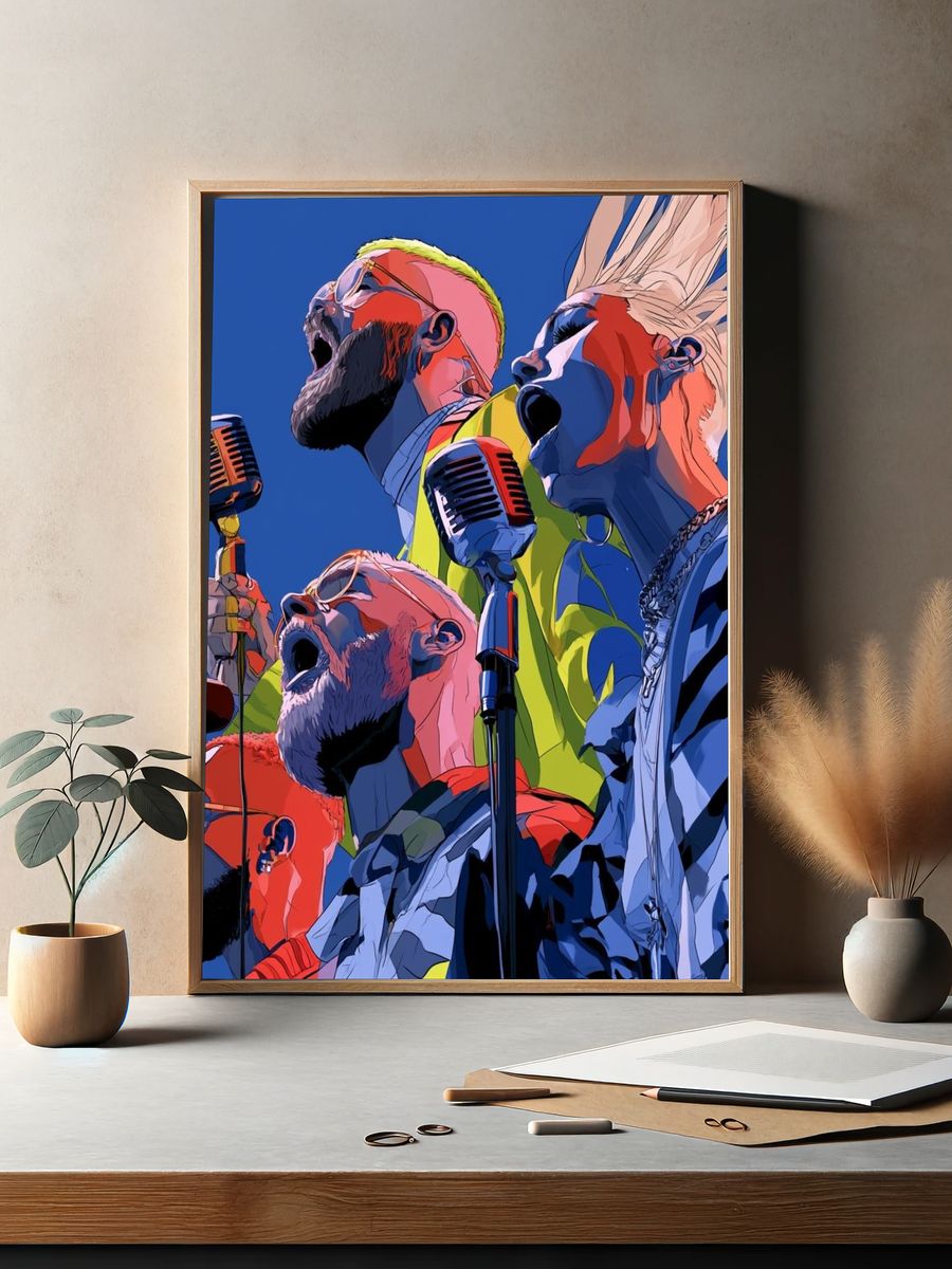 Singing Voices Pop-Art Poster. — room view 2