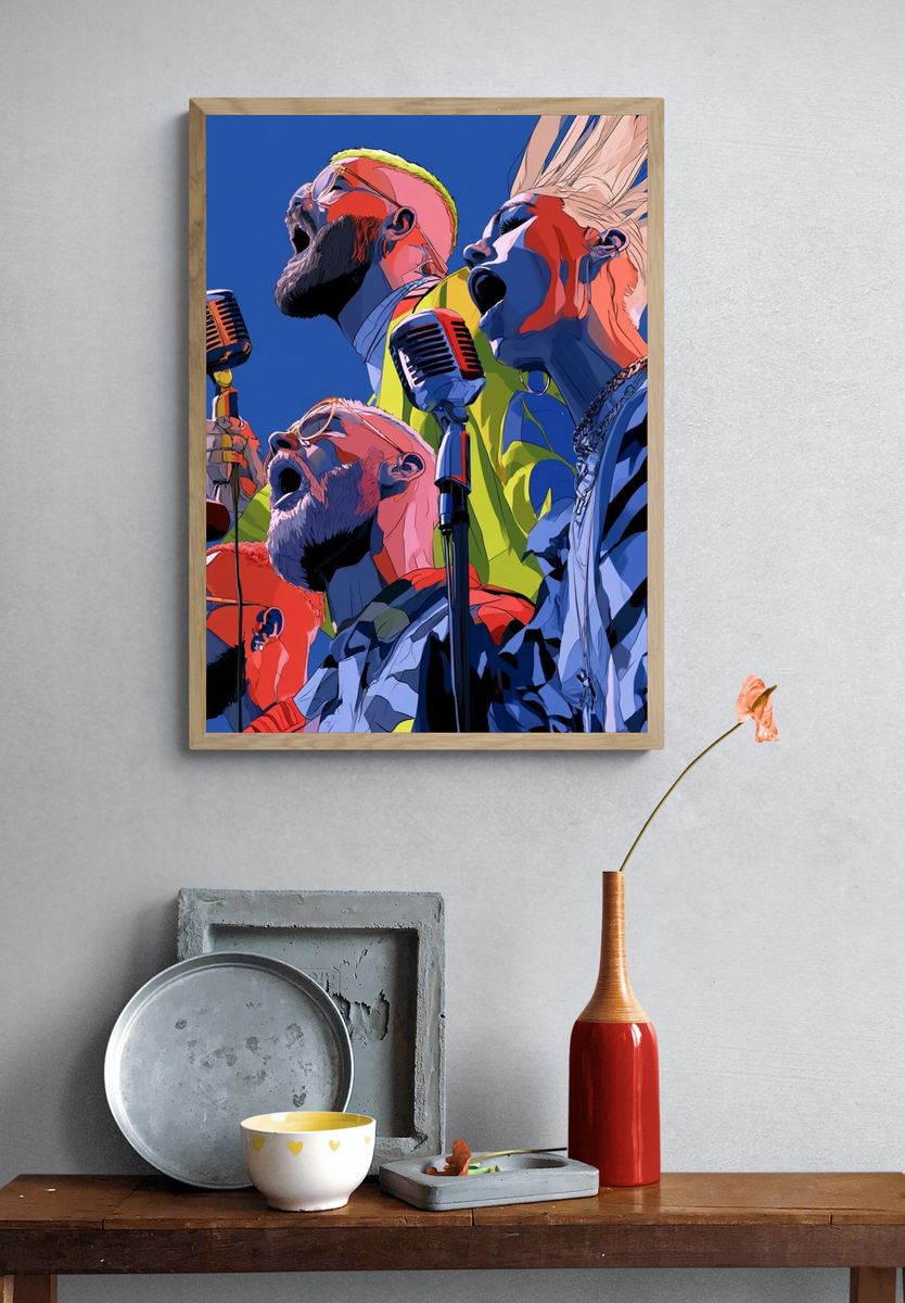 Singing Voices Pop-Art Poster. — room view 3