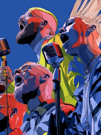 Singing Voices Pop-Art Poster. poster