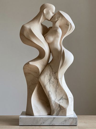 Marble Lovers Sculpture Poster.