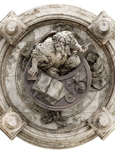Stone Scholar Relief Poster. poster