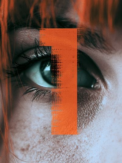 Abstract Eye Portrait Print.