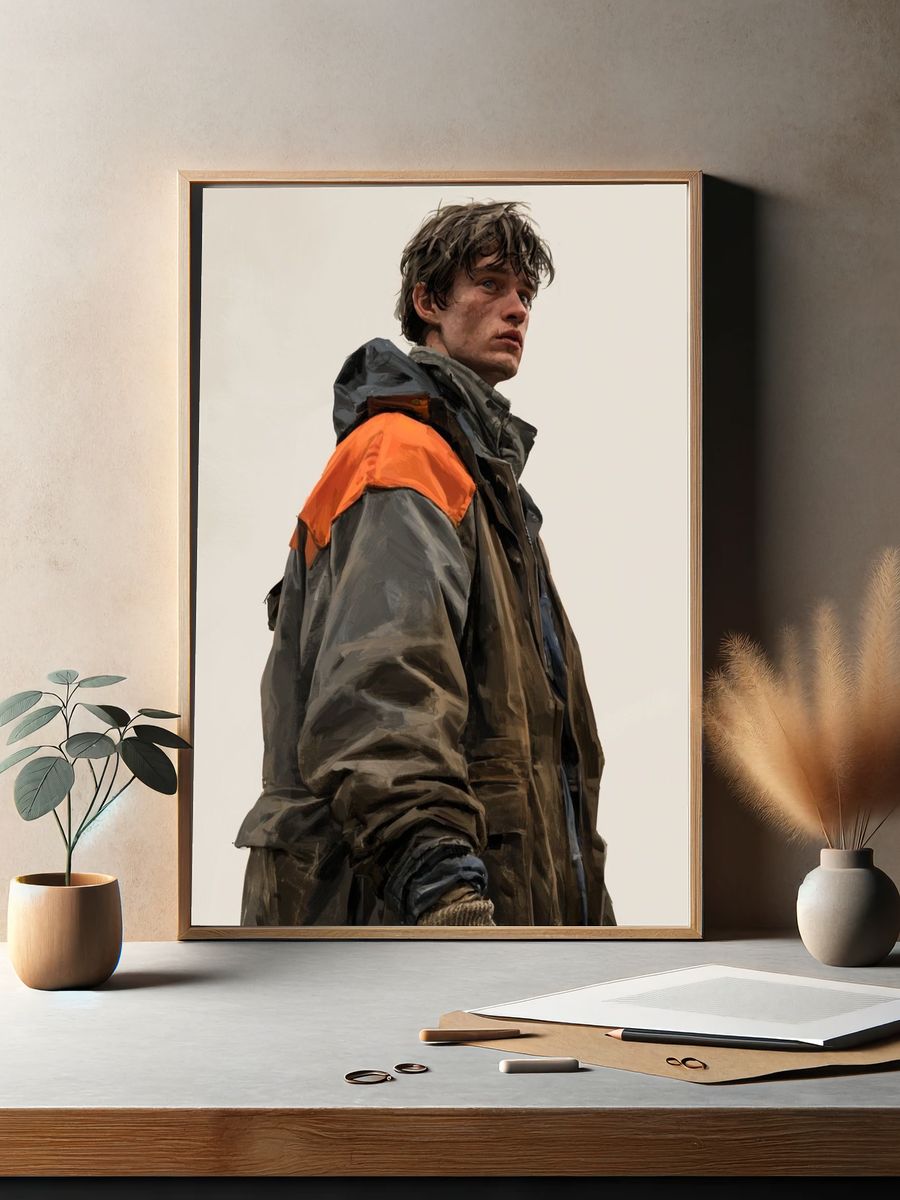 Rainy Street Portrait Poster. — room view 2