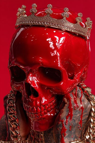 Red Skull Crown Poster. poster print