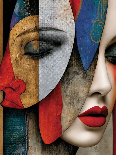 Abstract Woman Face Fine-Art Poster. poster print