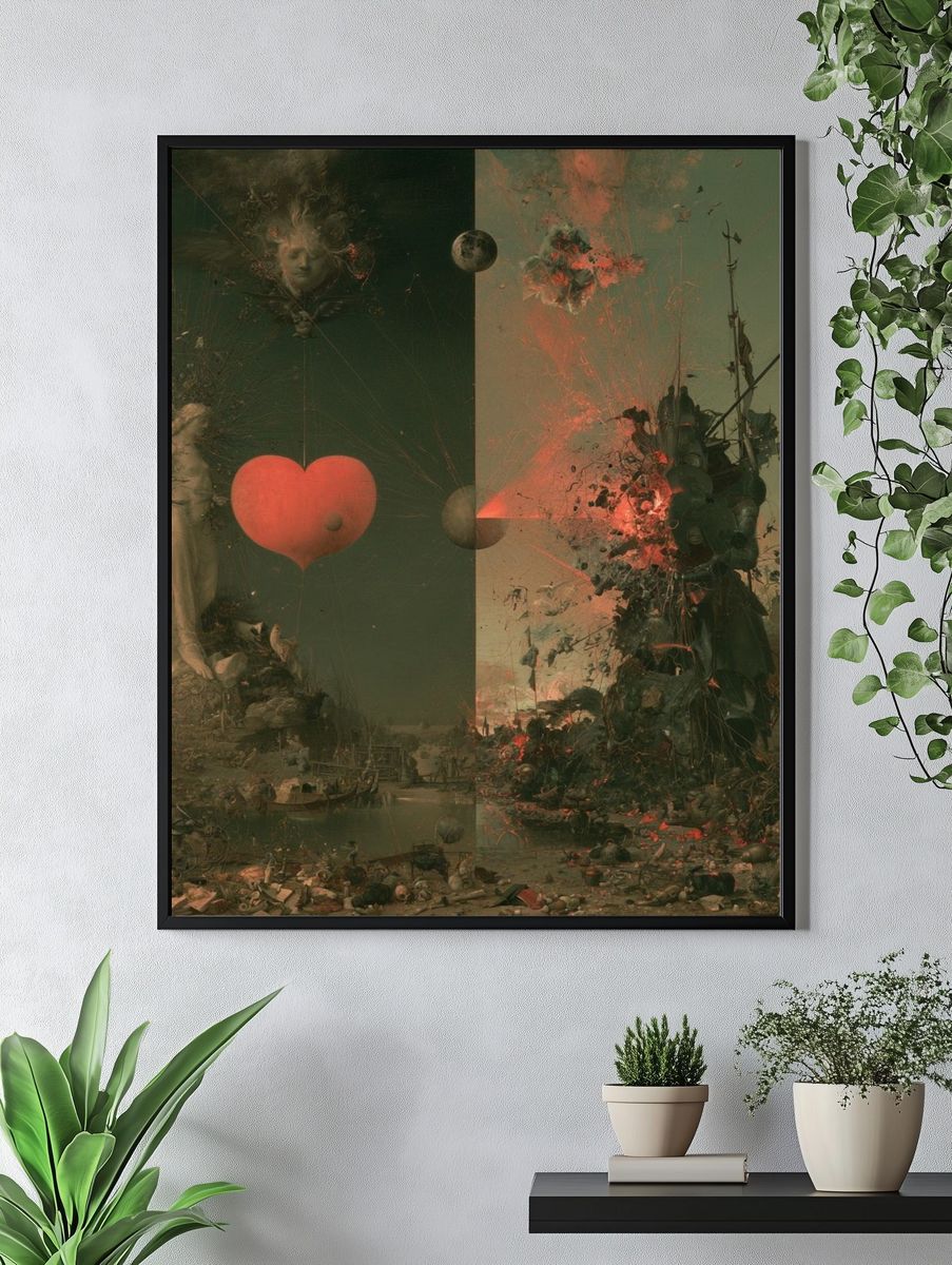 Surreal Heartscape Fine-Art Poster. — room view 4