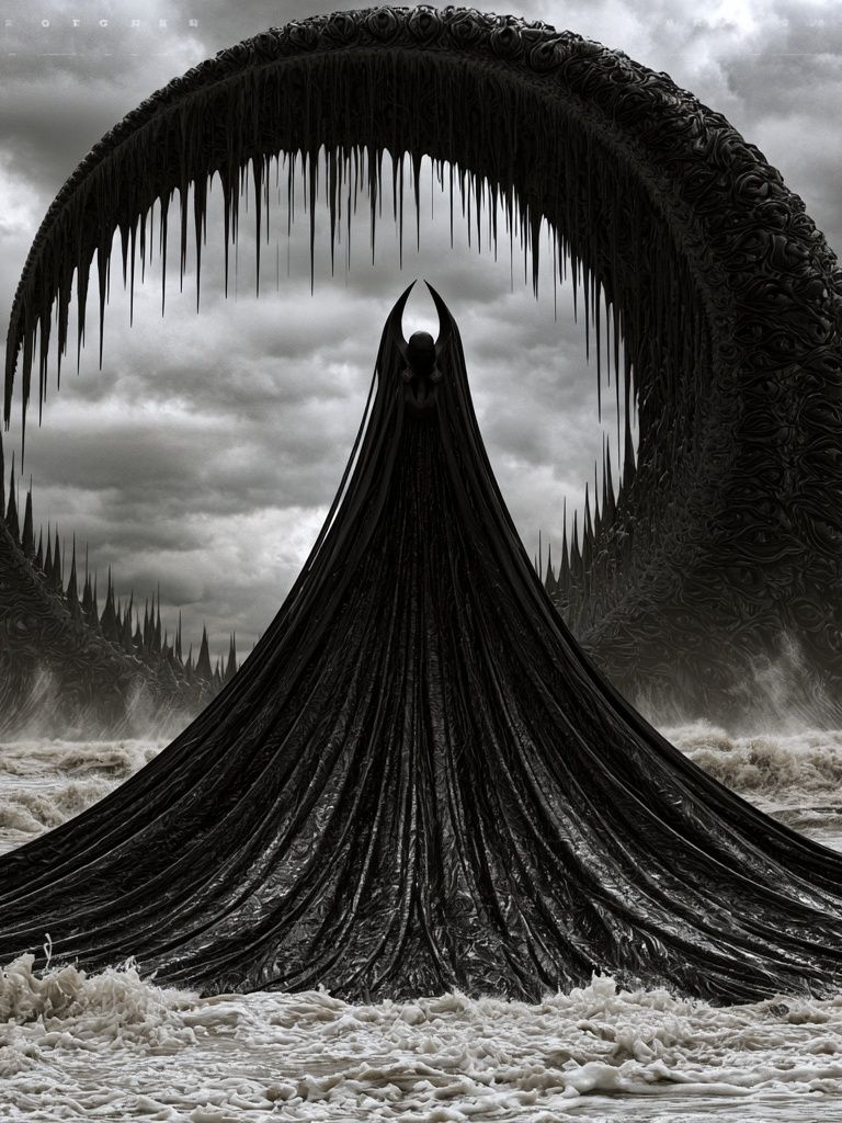 Dark Surreal Sea Guardian Print. poster detail