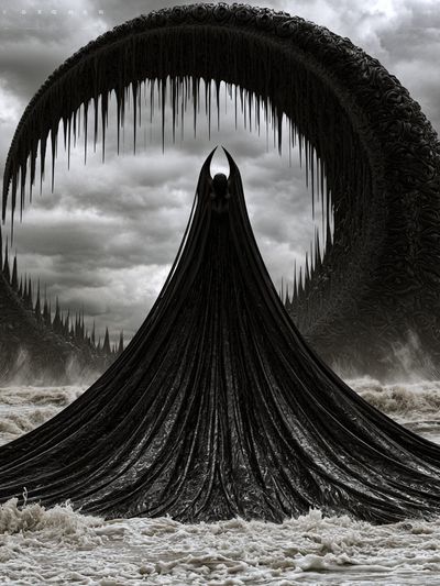 Dark Surreal Sea Guardian Print.