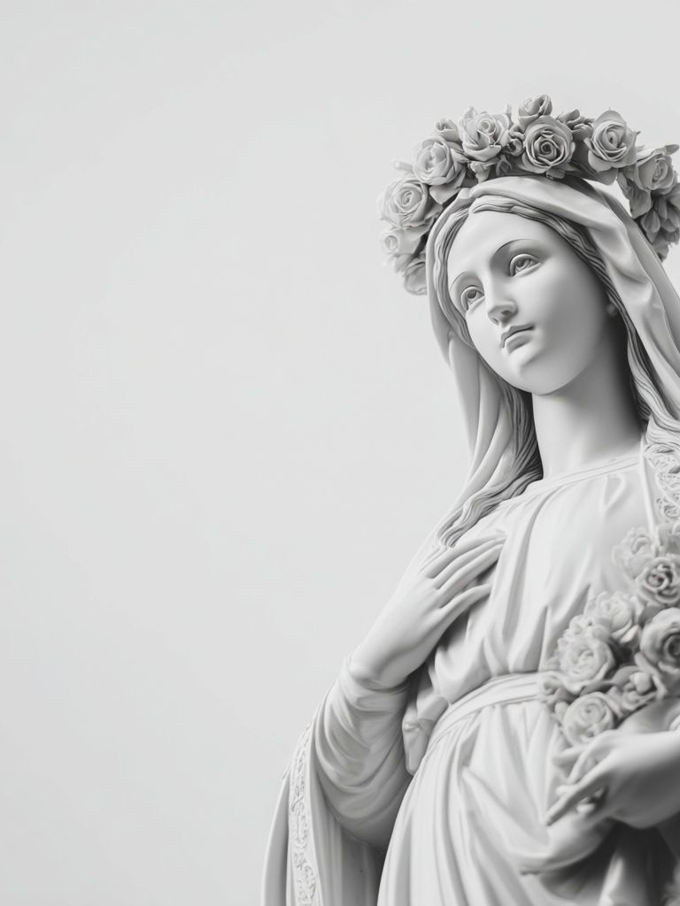 Floral Madonna Minimalist Print. poster detail