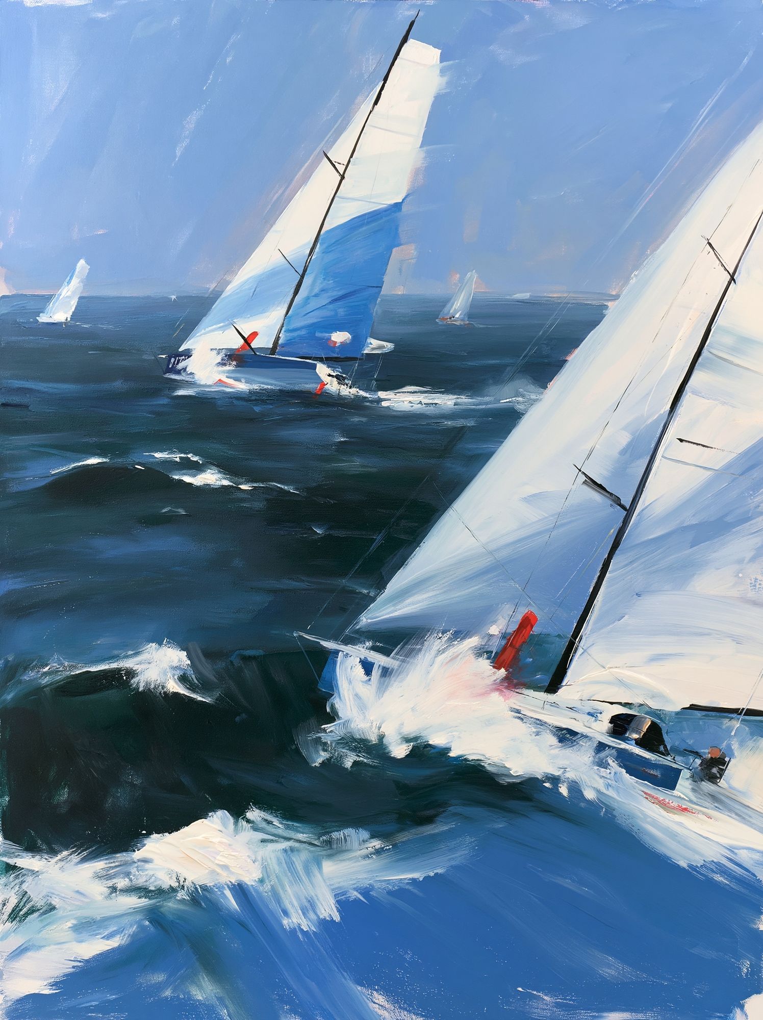 Sailing Regatta — Impressionist Print. poster detail