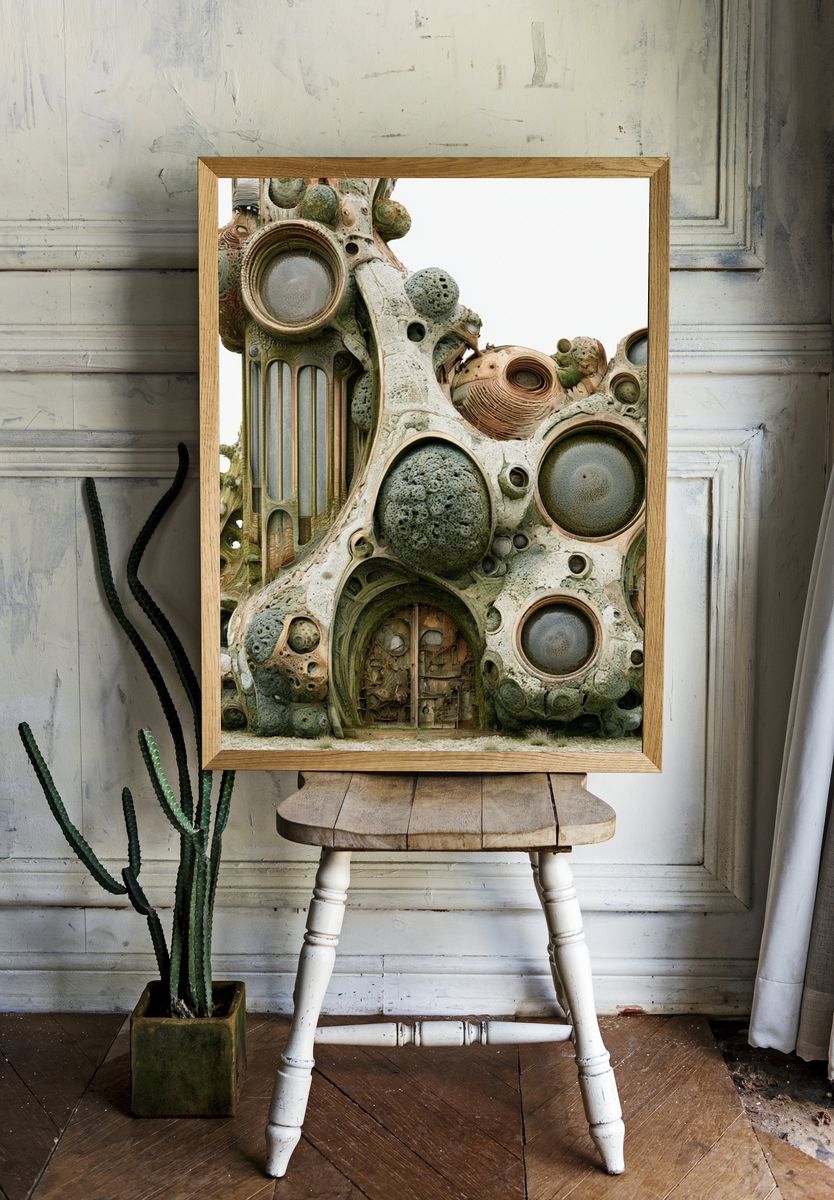 Organic Futuristic Structure Print. room preview