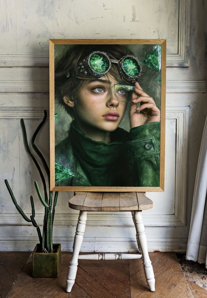 Emerald Vision Portrait Print. — room view 1