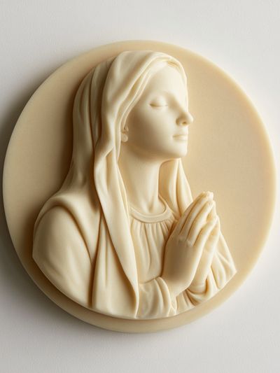 Praying Madonna Relief Print. poster