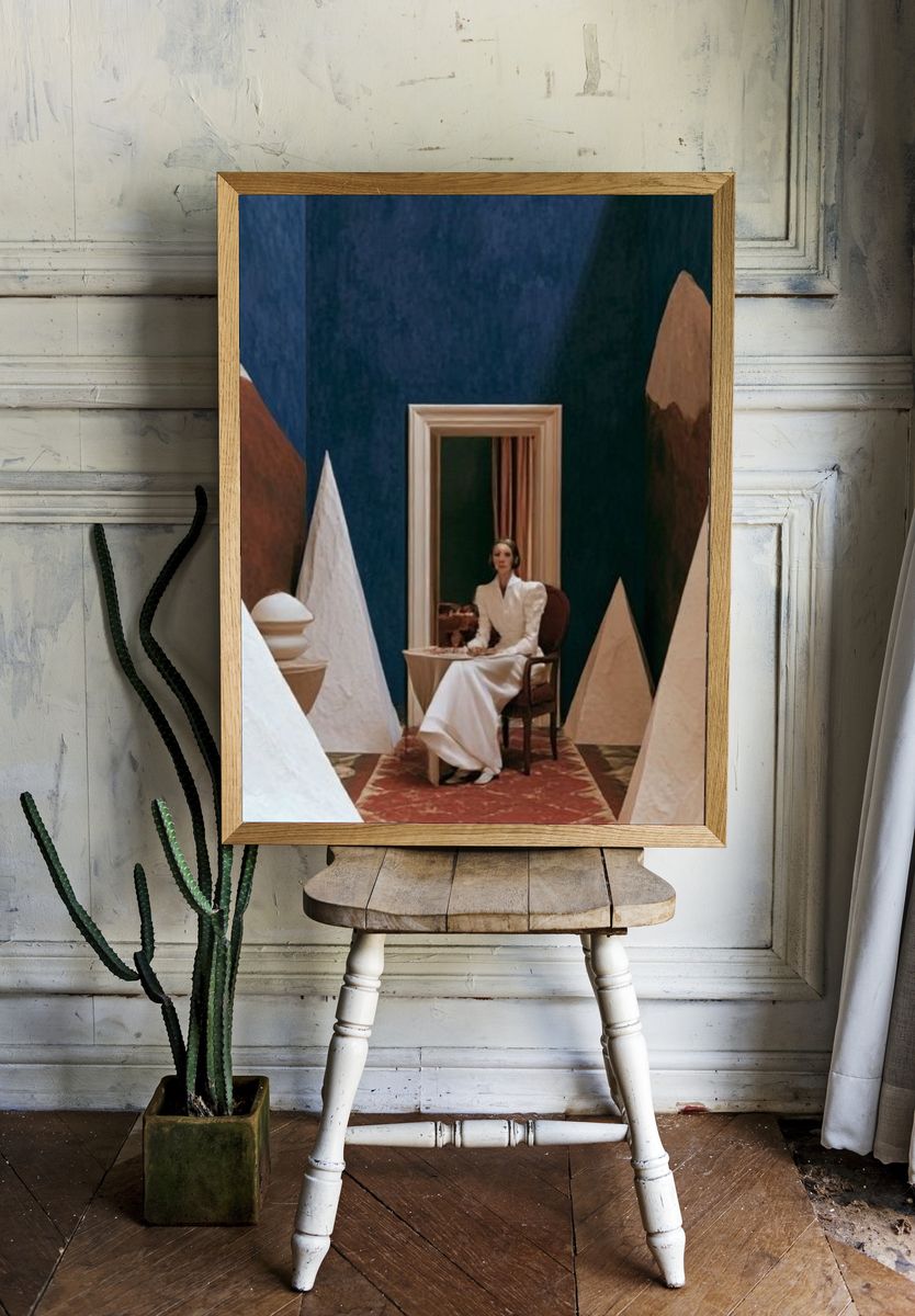 Gothic Lady with Skull Fine-Art Print. — room view 1