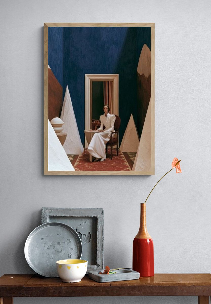 Gothic Lady with Skull Fine-Art Print. — room view 3
