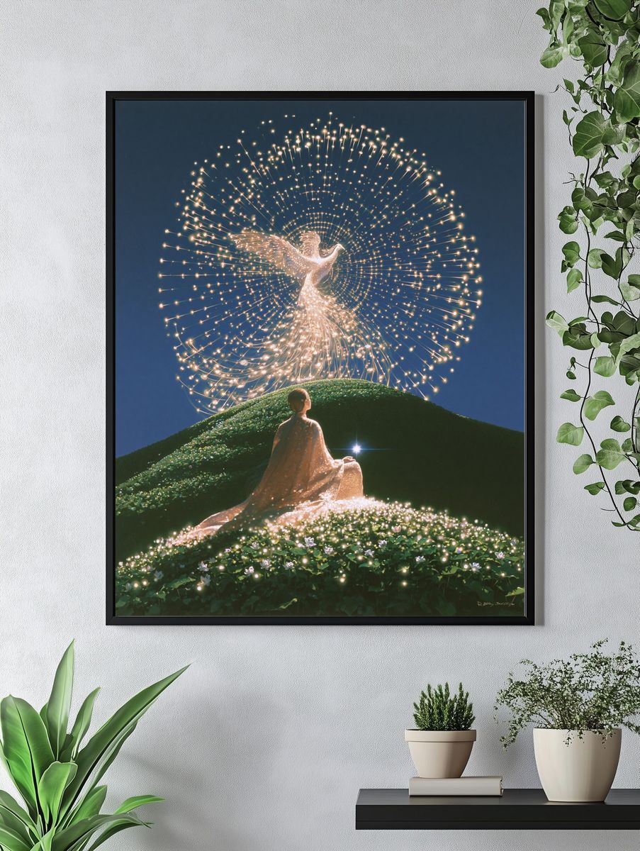 Celestial Phoenix Surrealism Poster. — room view 4