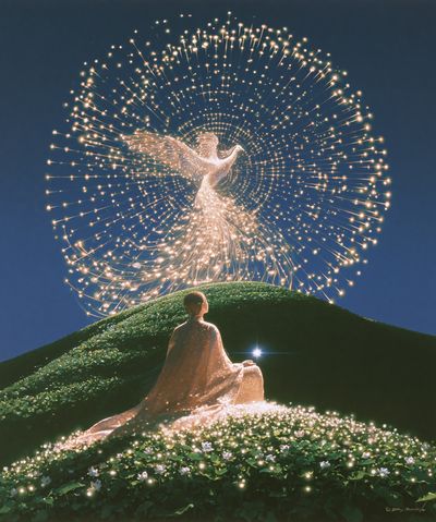 Celestial Phoenix Surrealism Poster. poster