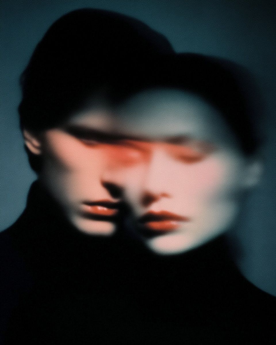 Blurred Double Portrait Print. poster detail