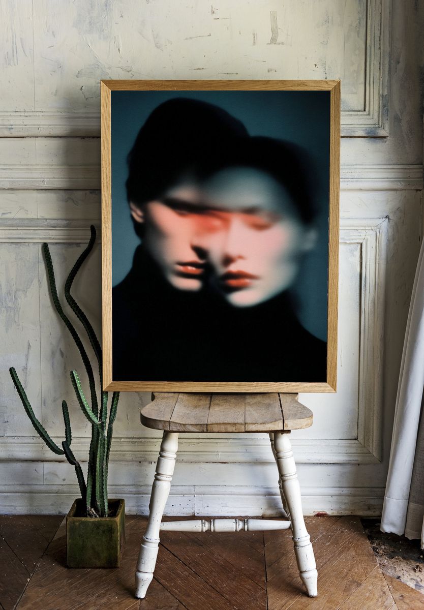 Blurred Double Portrait Print. — room view 1