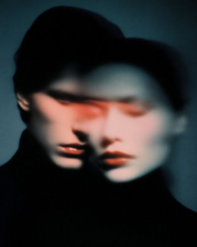 Blurred Double Portrait Print. poster print