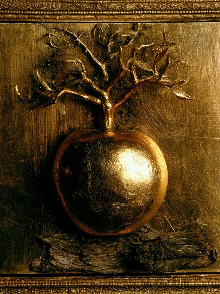 Golden Tree Still Life Poster. poster — fine-art art