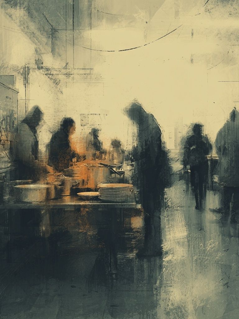 Abstract Kitchen Scene Poster. poster — fine-art art