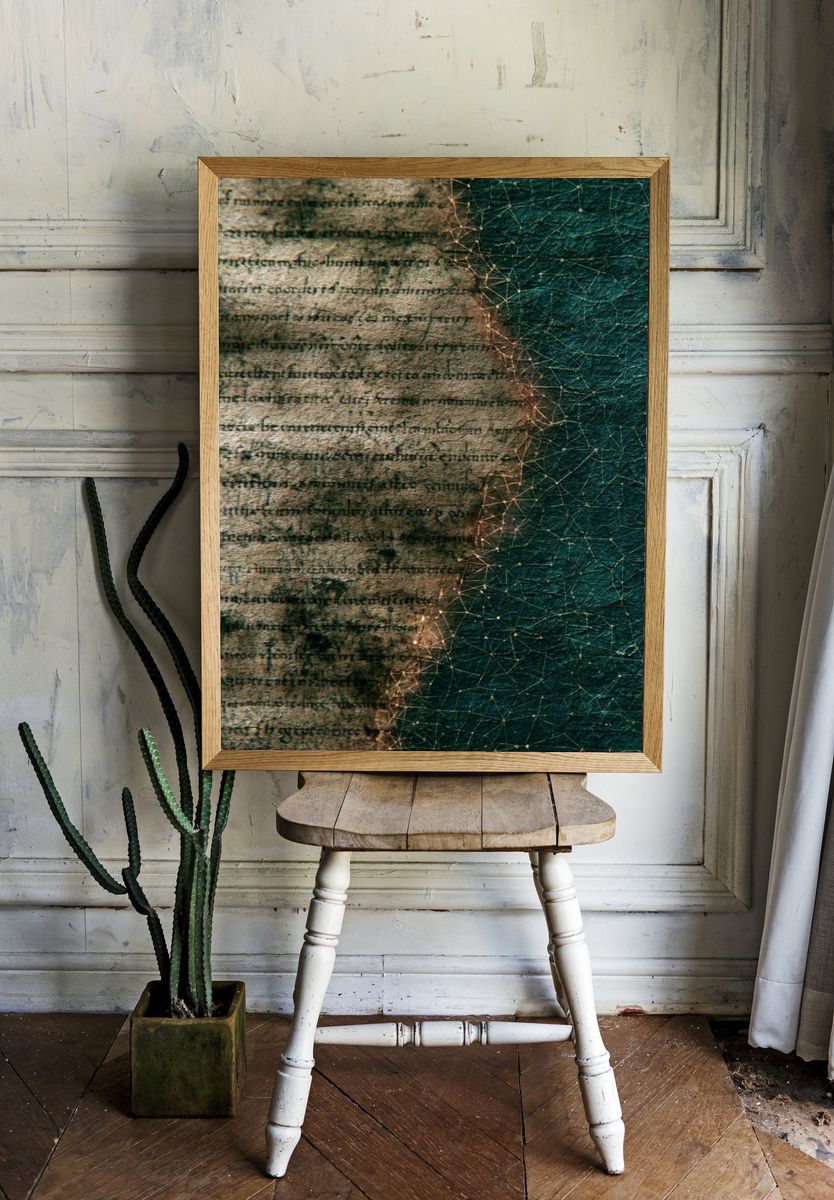 Ancient Manuscript Texture Poster. — room view 1