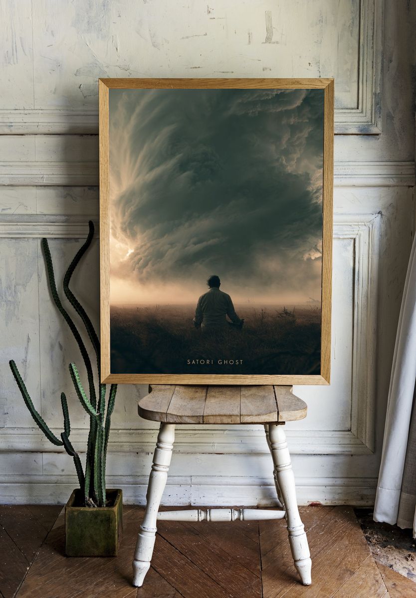 Satori Ghost Surrealism Poster. room preview