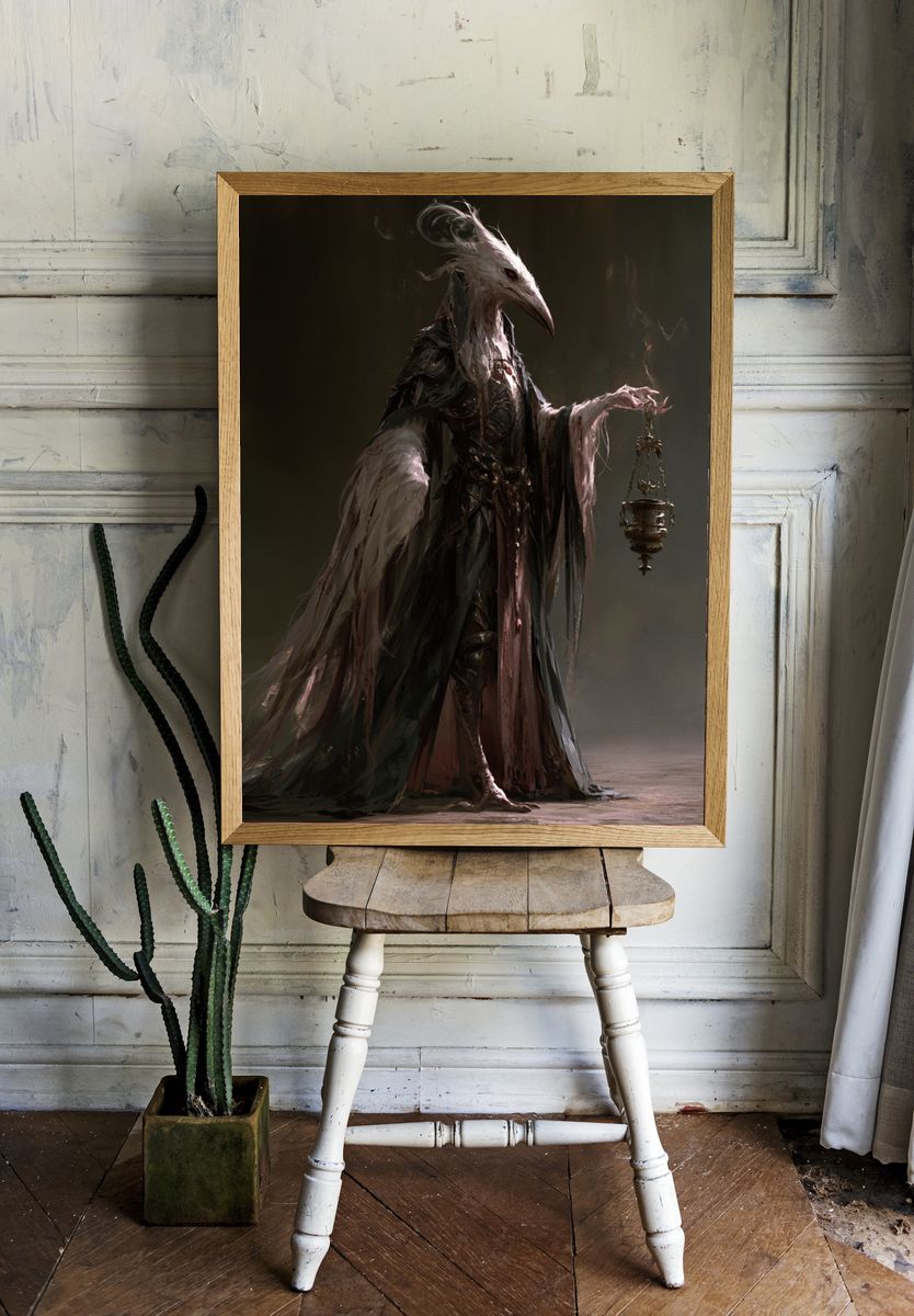 Plague Bird Ritual Poster. — room view 1