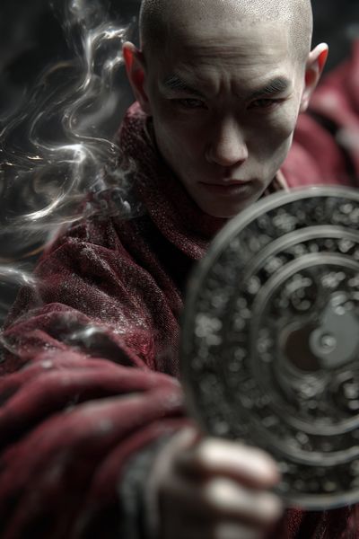 Mystic Monk Portrait Print. poster print
