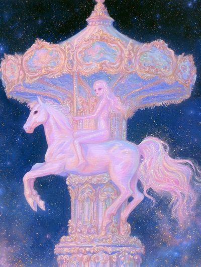 Pastel Carousel Horse — Surreal Print.