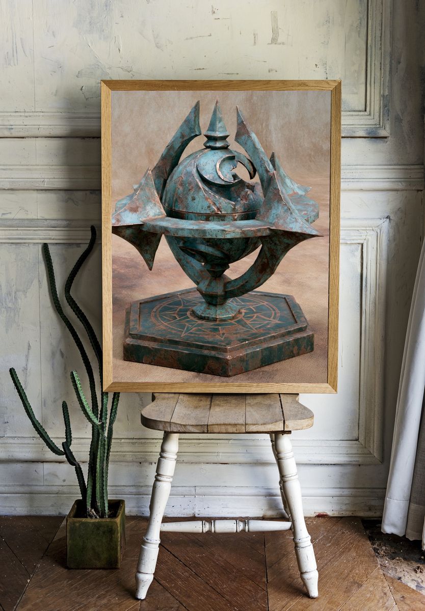 Cosmic Vision Portrait Print. — room view 1