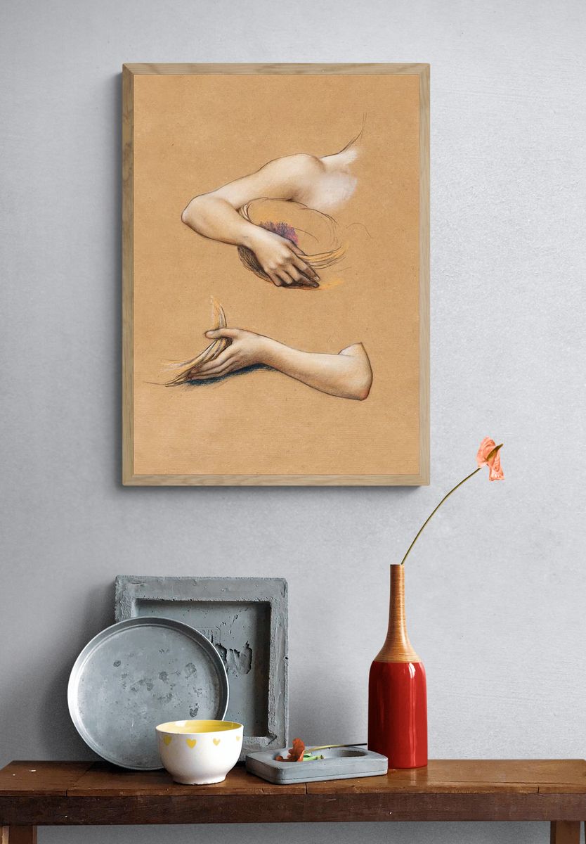 Tropical Faces Fine-Art Poster. — room view 3