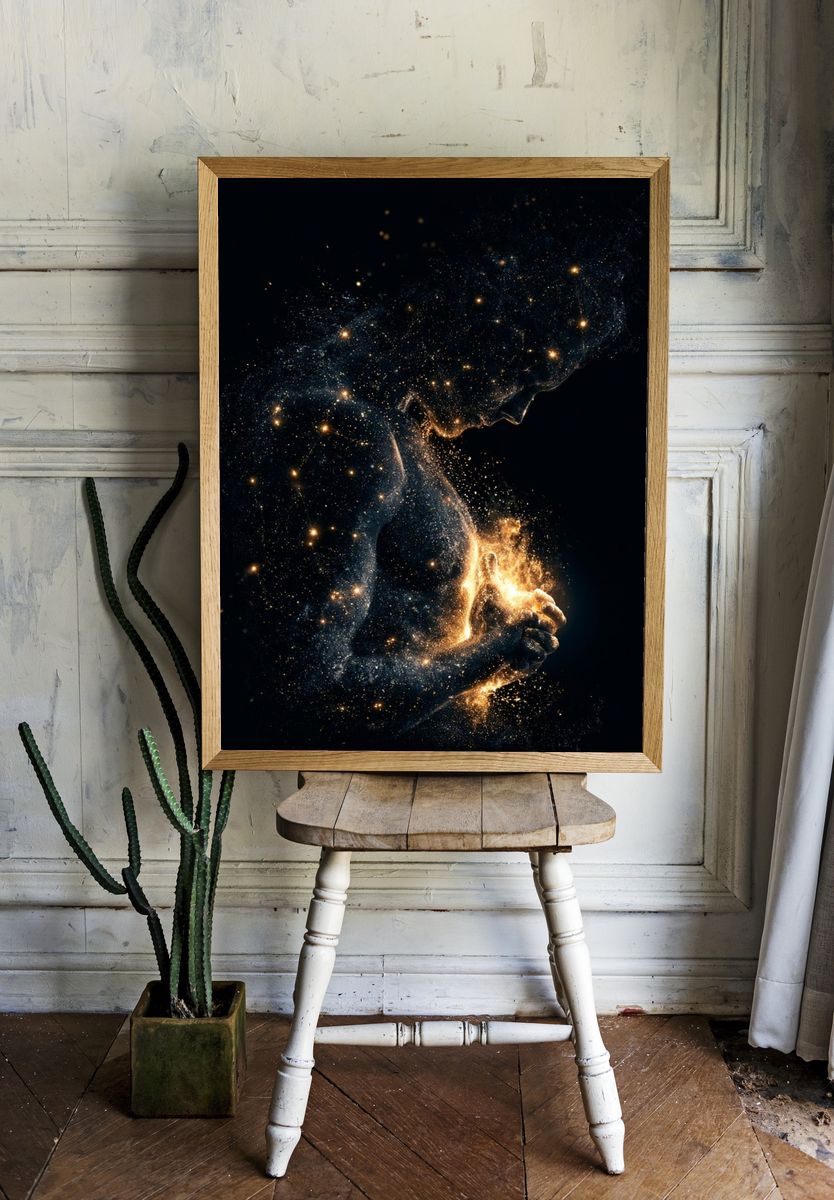 Cosmic Figure Fine-Art Print. — room view 1