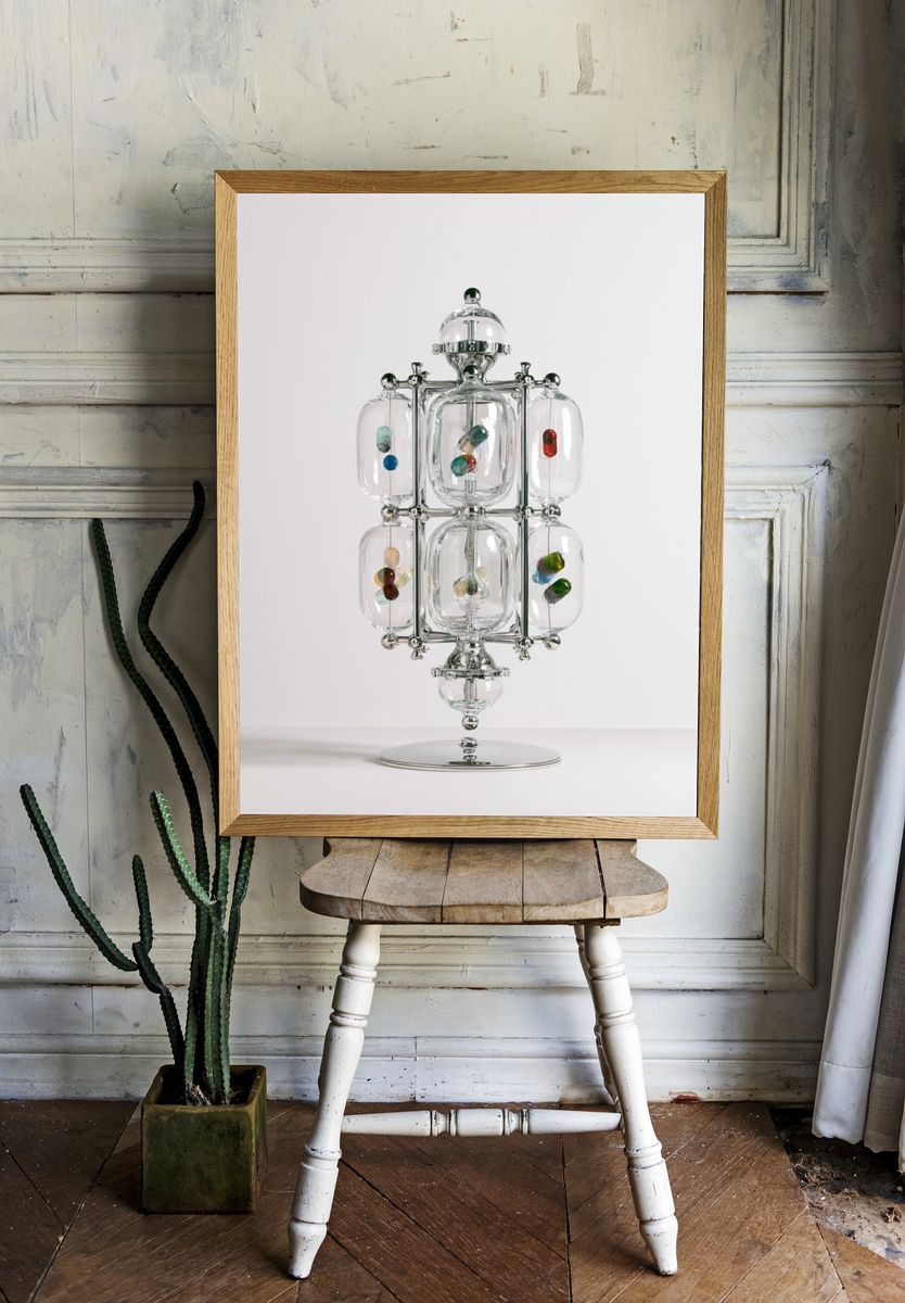 Glass Capsule Sculpture Poster. room preview