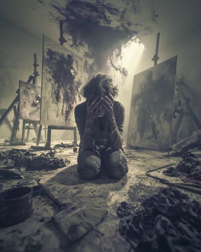 Tormented Artist Surrealism Print. poster print