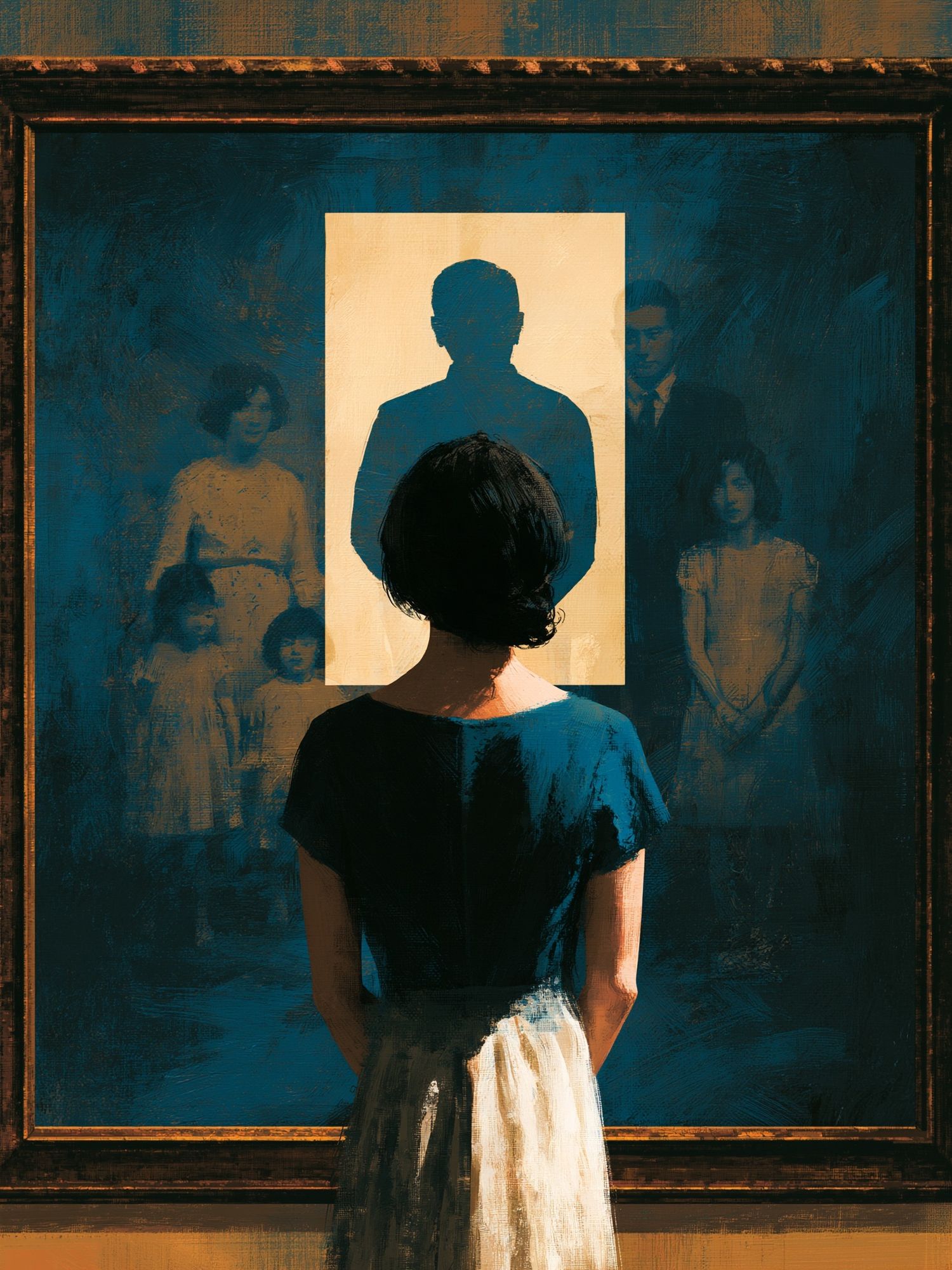 Museum Reflection Portrait Print. poster — fine-art art