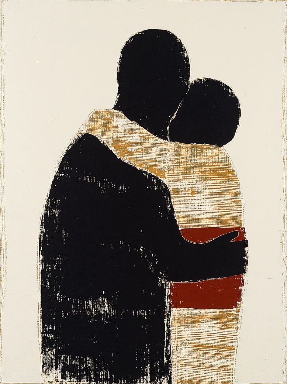 Embrace Silhouette Fine-Art Print. poster — fine-art art