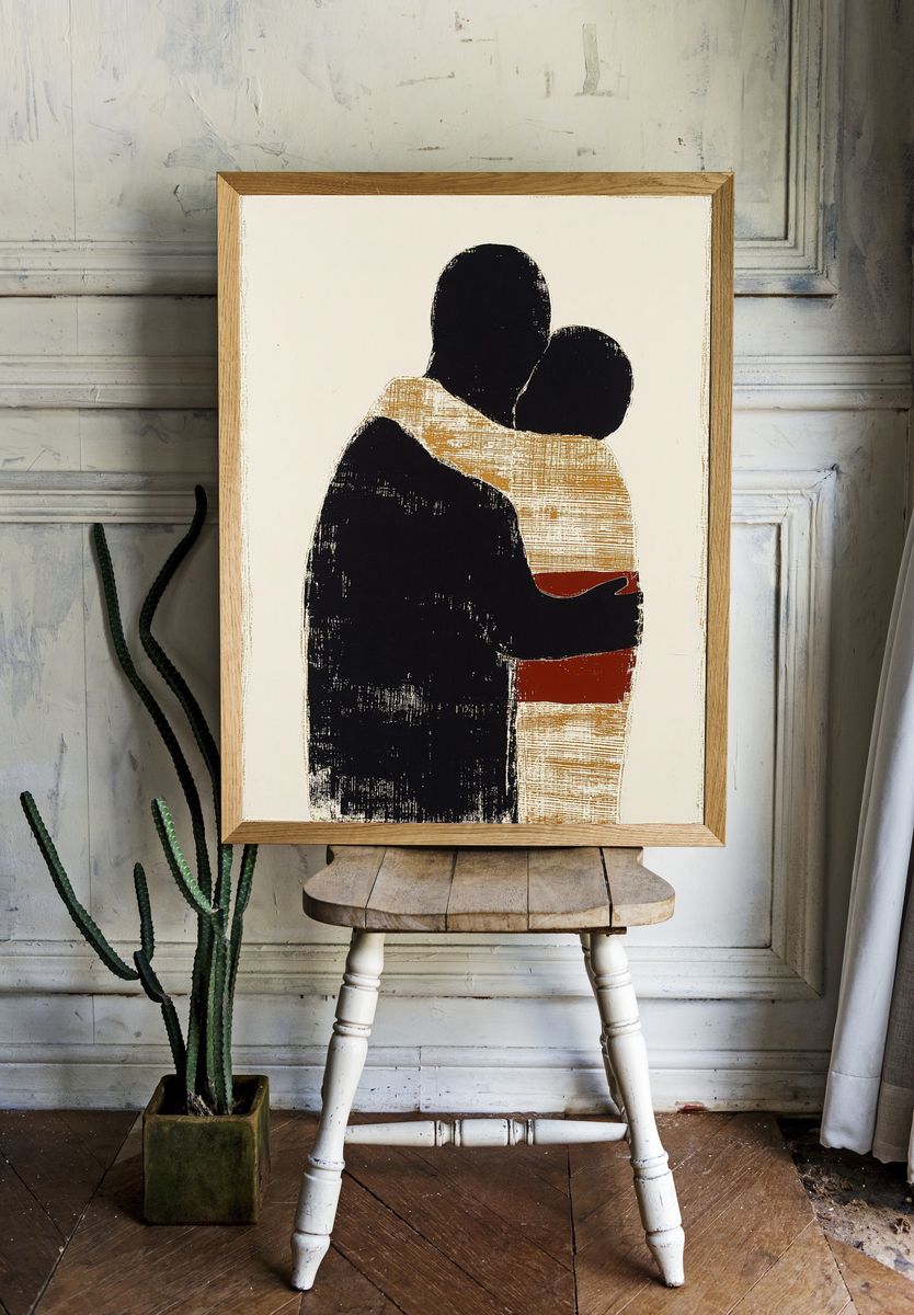Embrace Silhouette Fine-Art Print. — room view 1