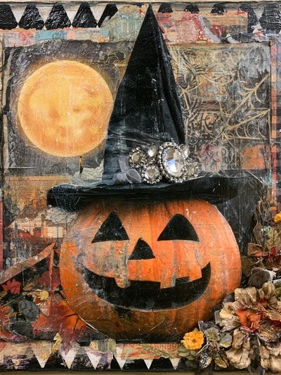 Halloween Pumpkin Collage Poster.