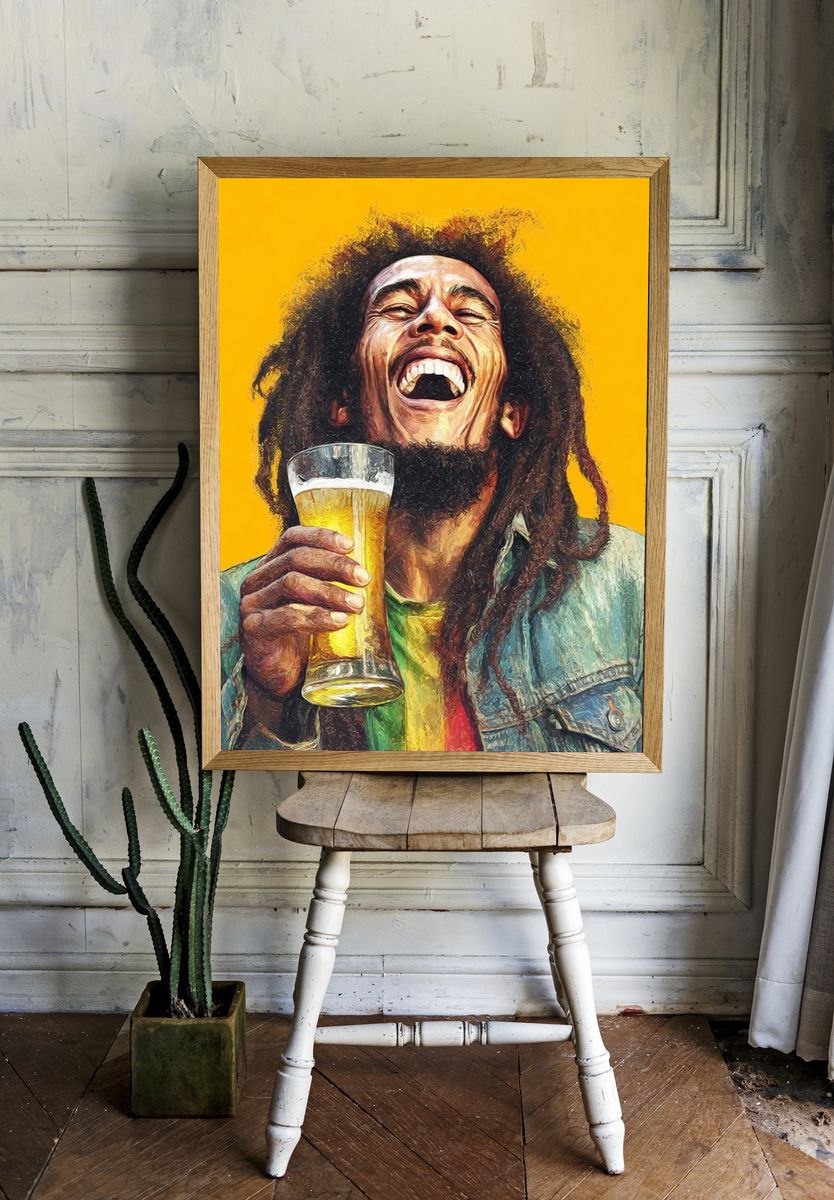 Bob Marley Celebration Portrait Poster room preview