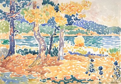 Pines Coastline (1856–1910) painting high. poster print