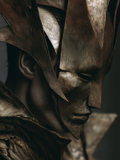 Bronze Mask Portrait Print. poster print