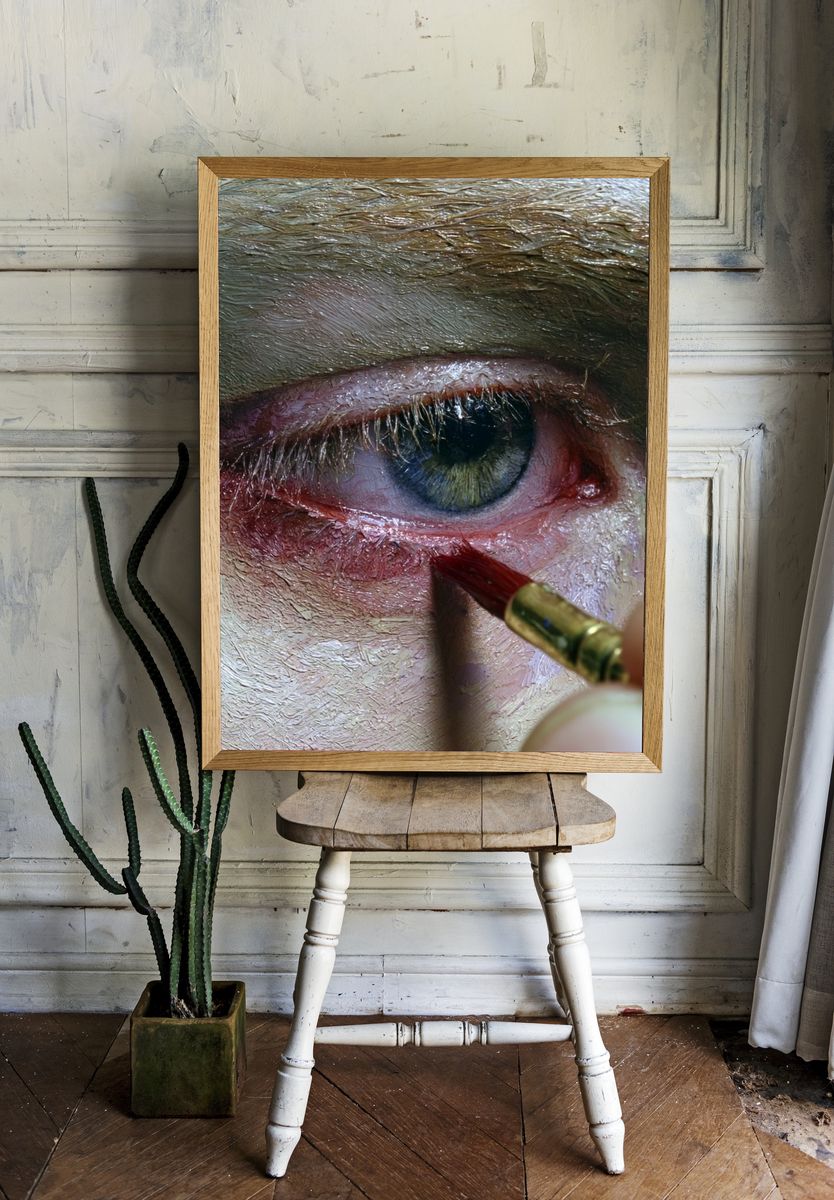 Painterly Eye Close-Up Poster. room preview