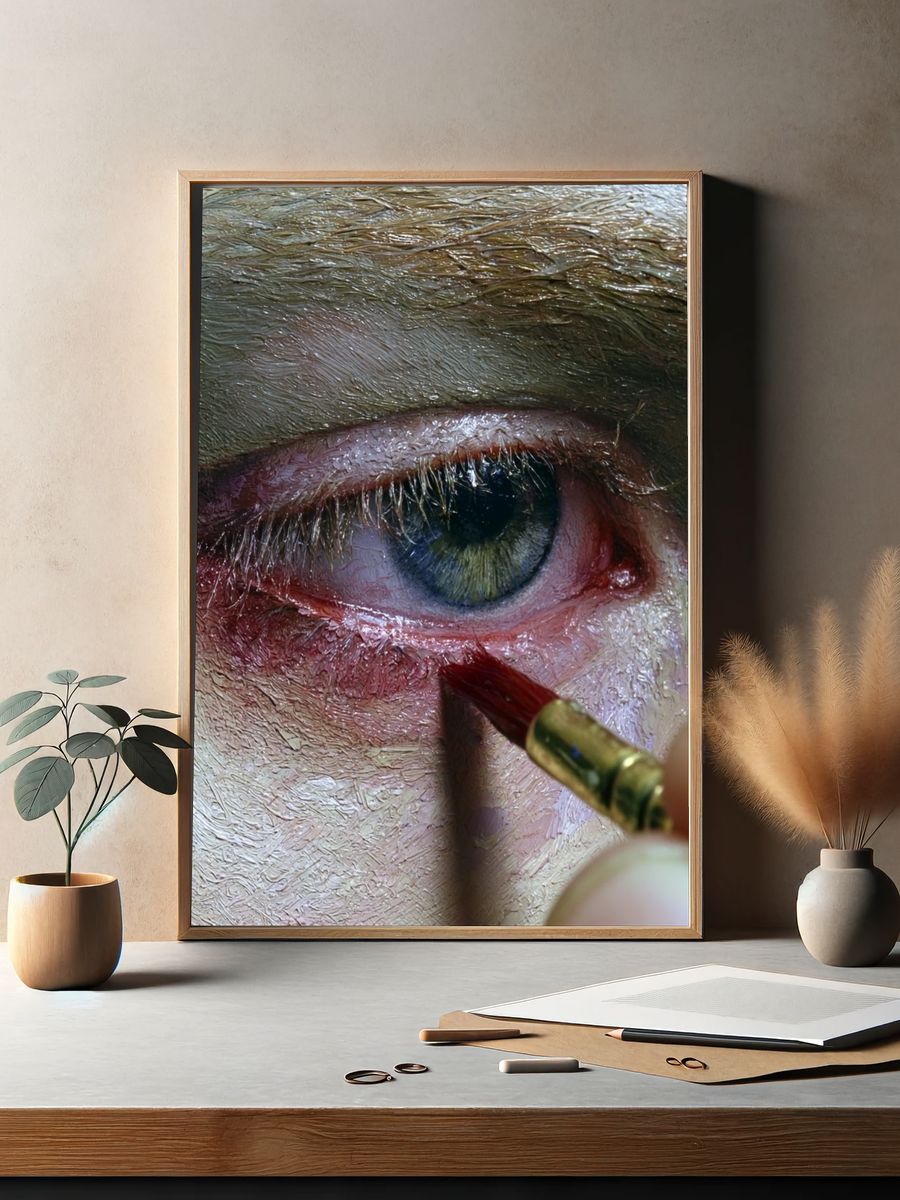 Painterly Eye Close-Up Poster. — room view 2