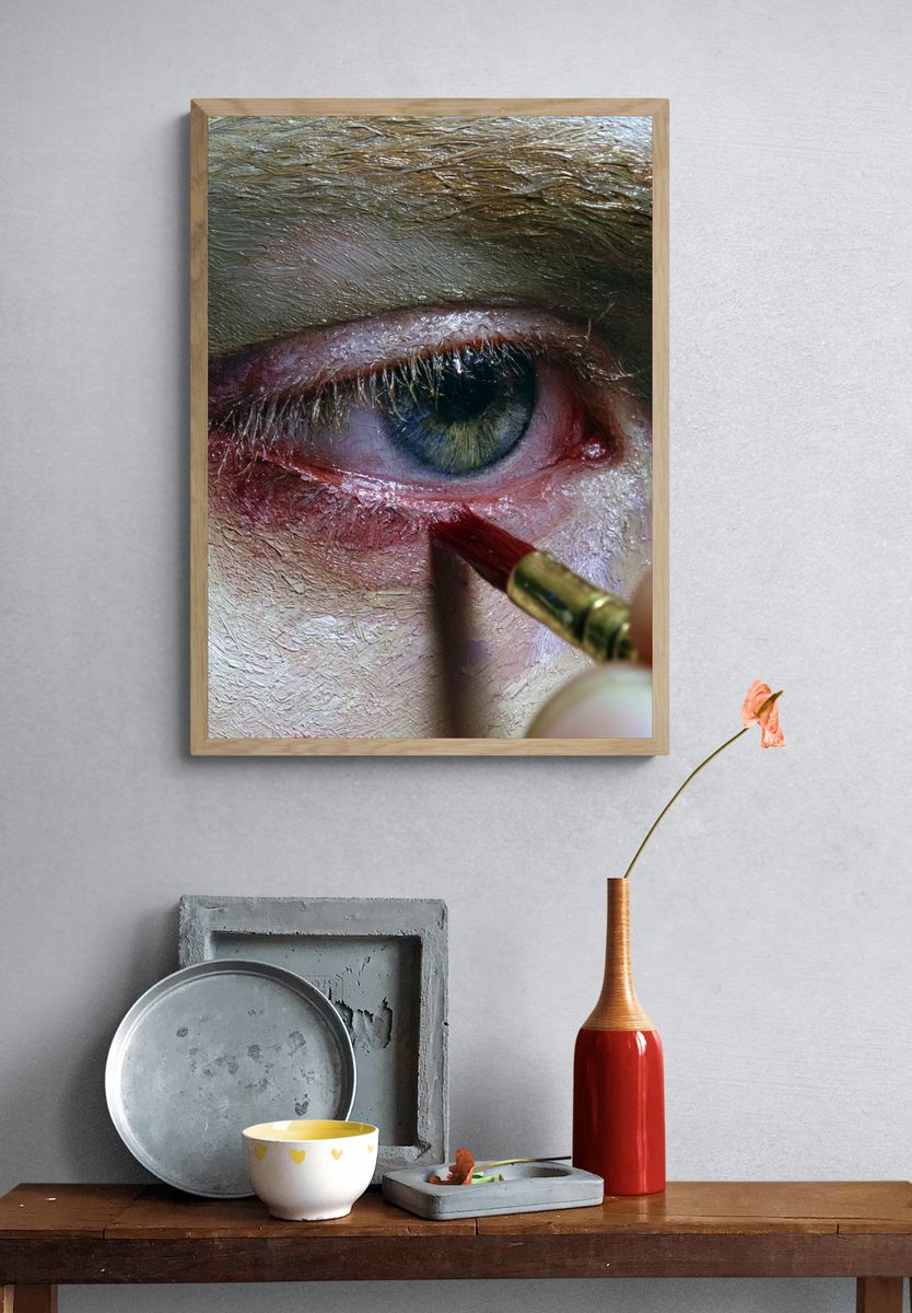 Painterly Eye Close-Up Poster. — room view 3