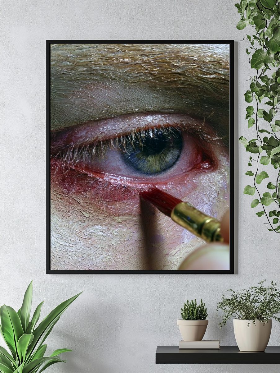 Painterly Eye Close-Up Poster. — room view 4