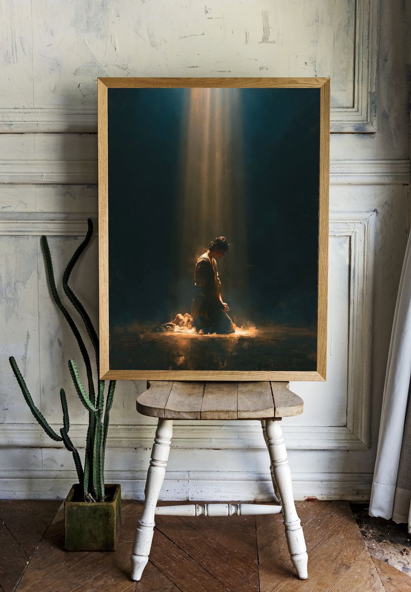 Solitary Figure in Light Poster. — room view 1
